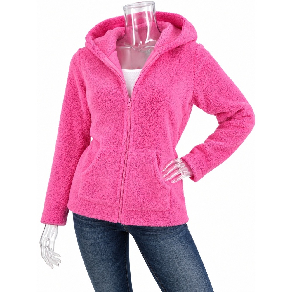 Victoria's Secret Cozy Pink Popcorn Bouclรฉ Knit Hooded Pullover Sweater SKUW782